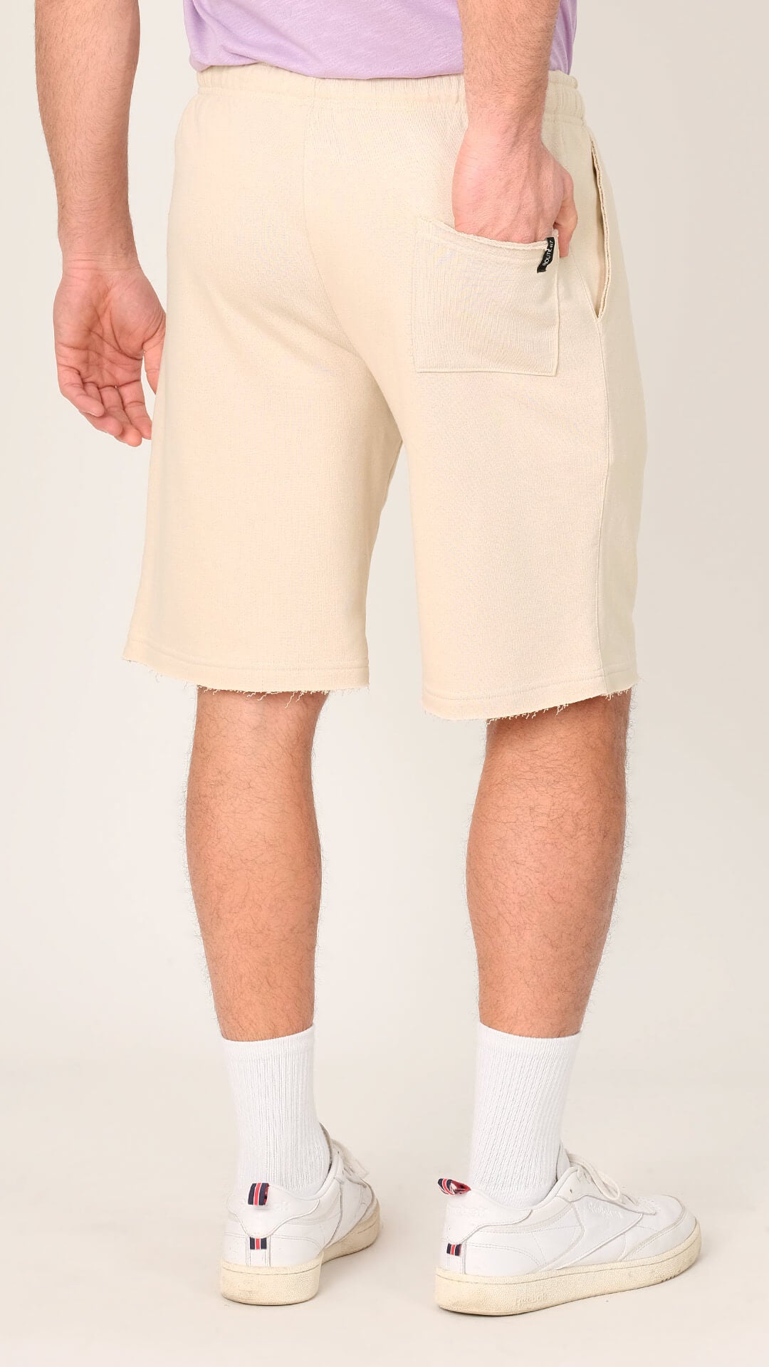 Jordan Shorts, Back View in Beige