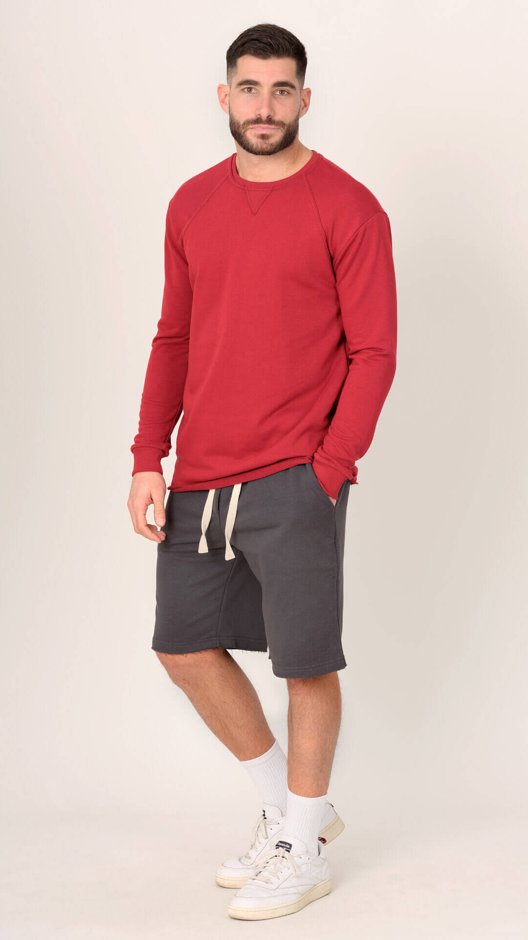 Jordan Shorts, Front View in Grey