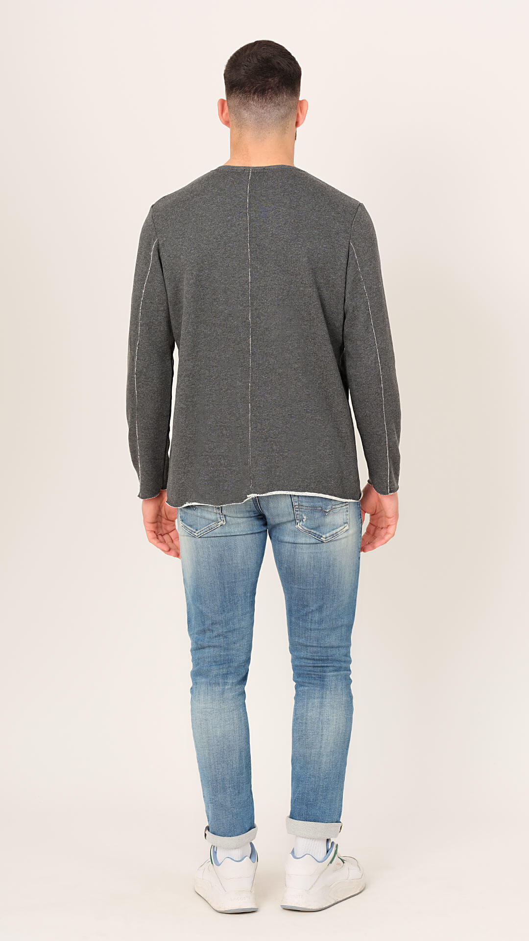 Aesop Sweatshirt in Grey, Back View