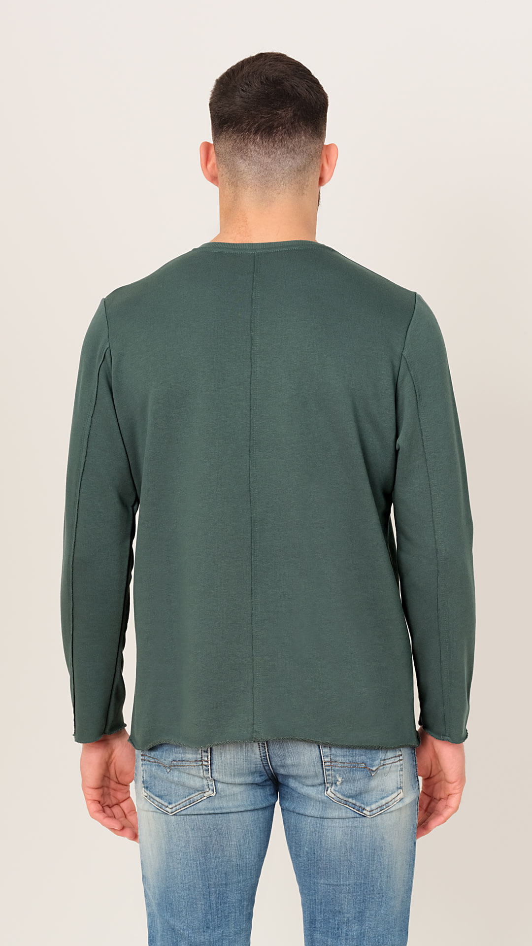 Aesop Sweatshirt in Green, Back View