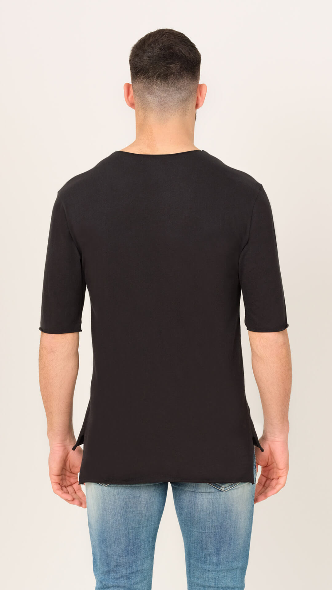 Big Pocket T-Shirt in Black, Back View