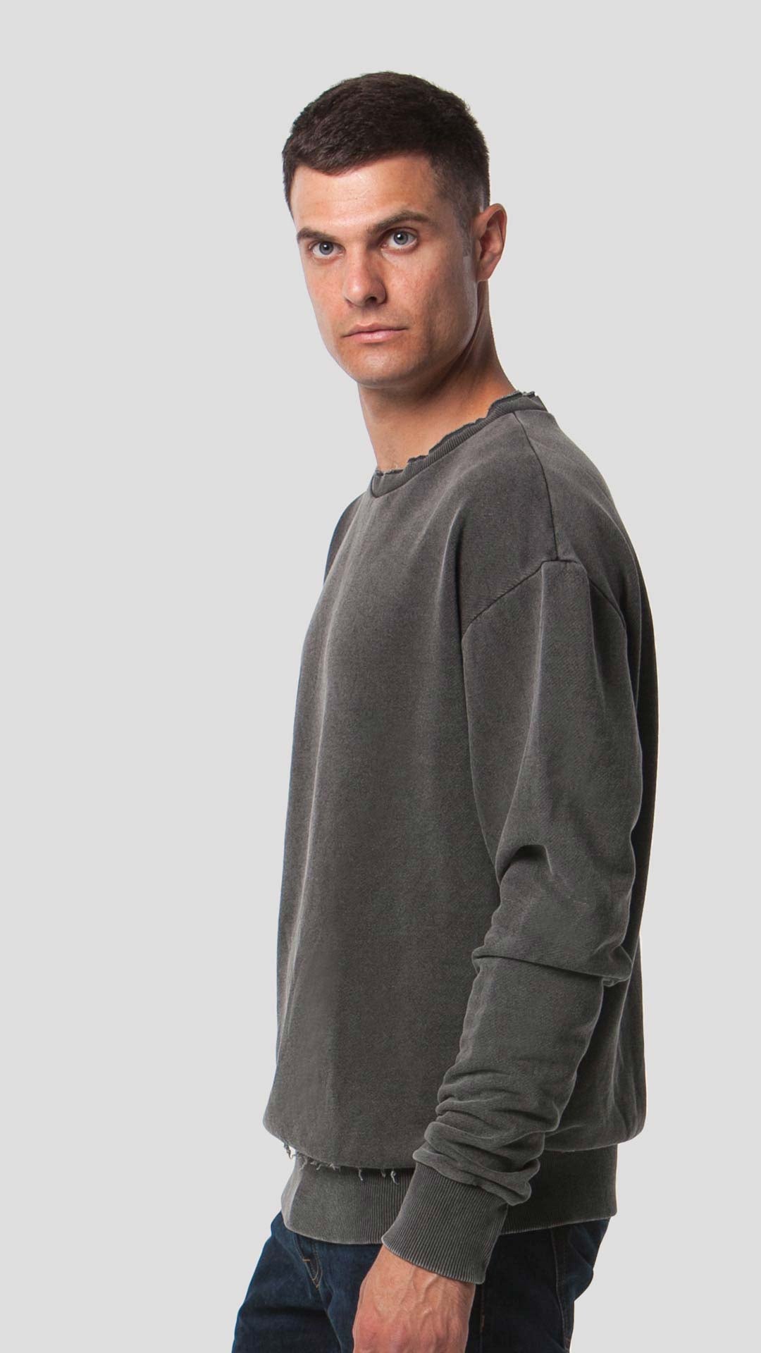 Passenger Sweatshirt in Grey, Side View