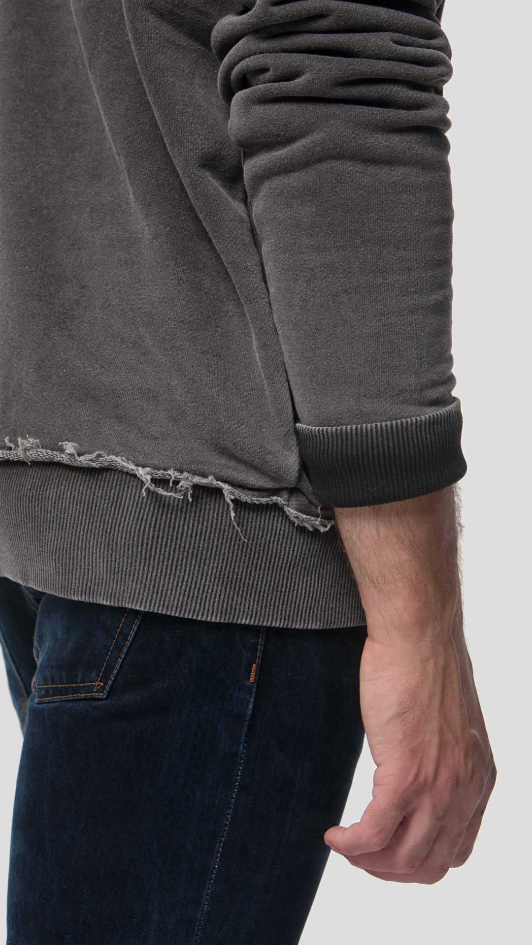 Passenger Sweatshirt in Grey, Close Up
