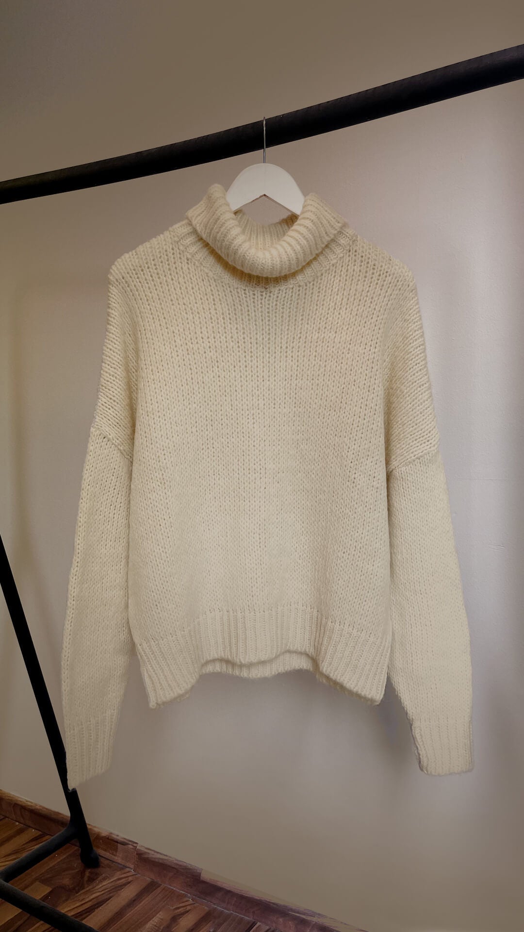 Chionia Turtleneck Jumper, Front View, in Light Purple