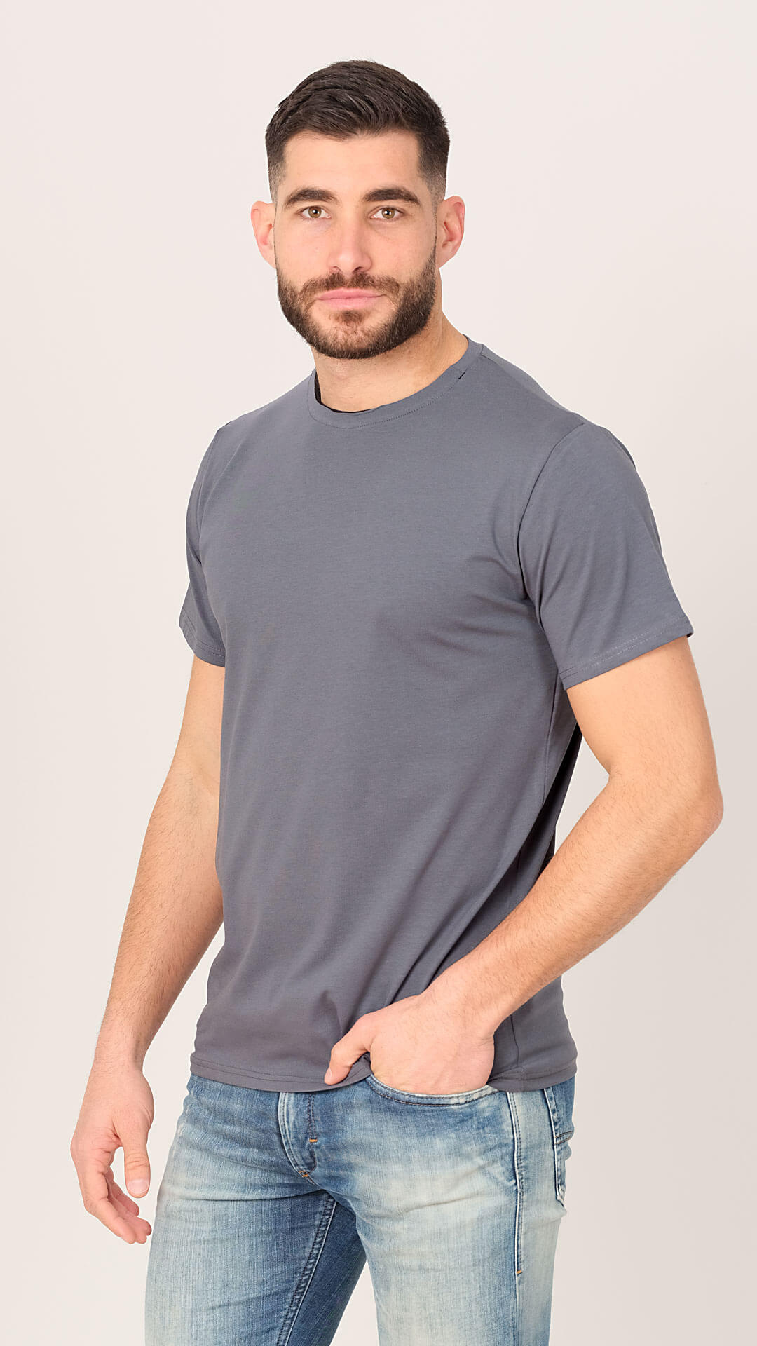 Greyson T-Shirt with Black Neck Detail, Front View