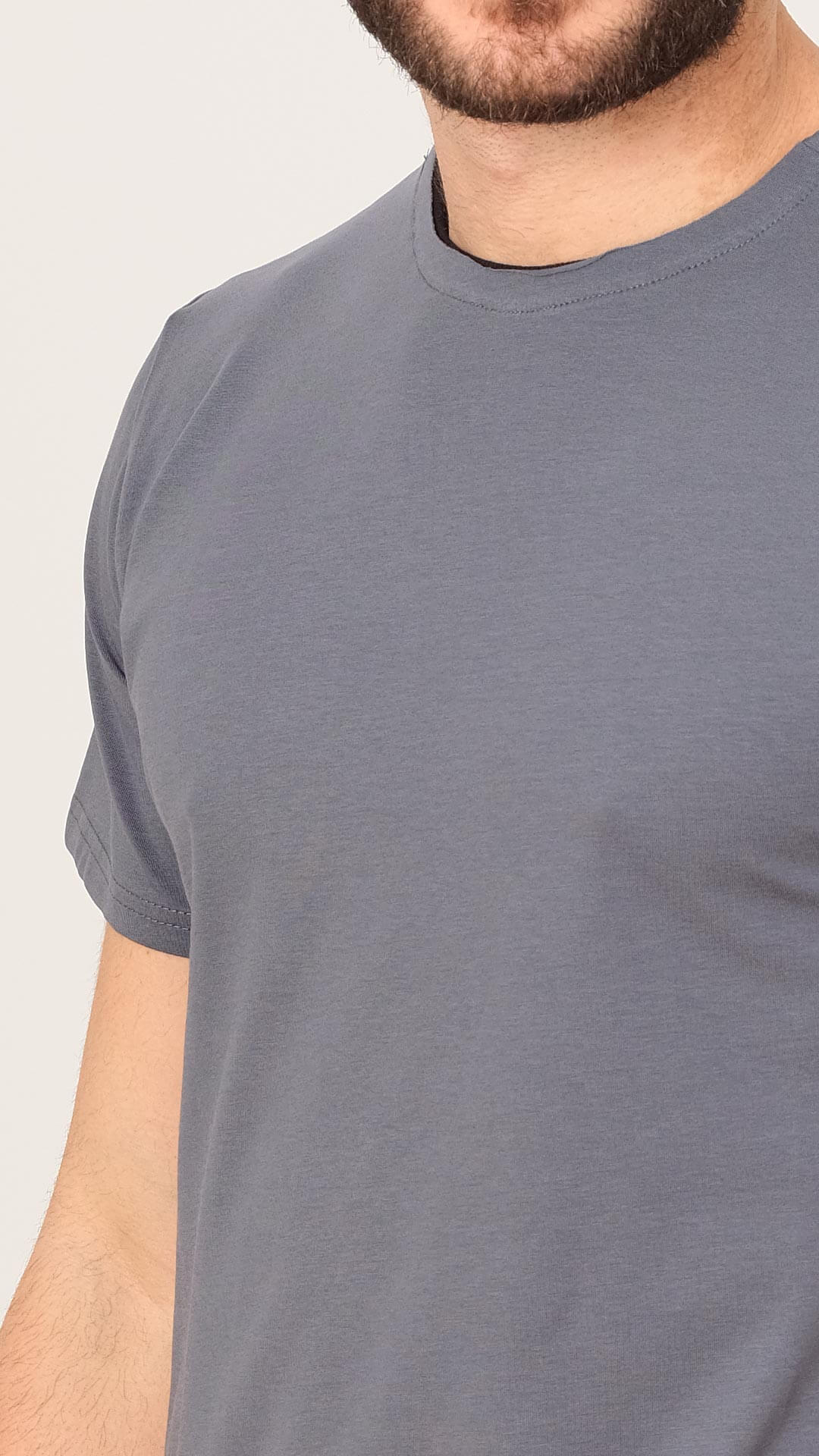 Greyson T-Shirt with Black Neck Detail, Close Up