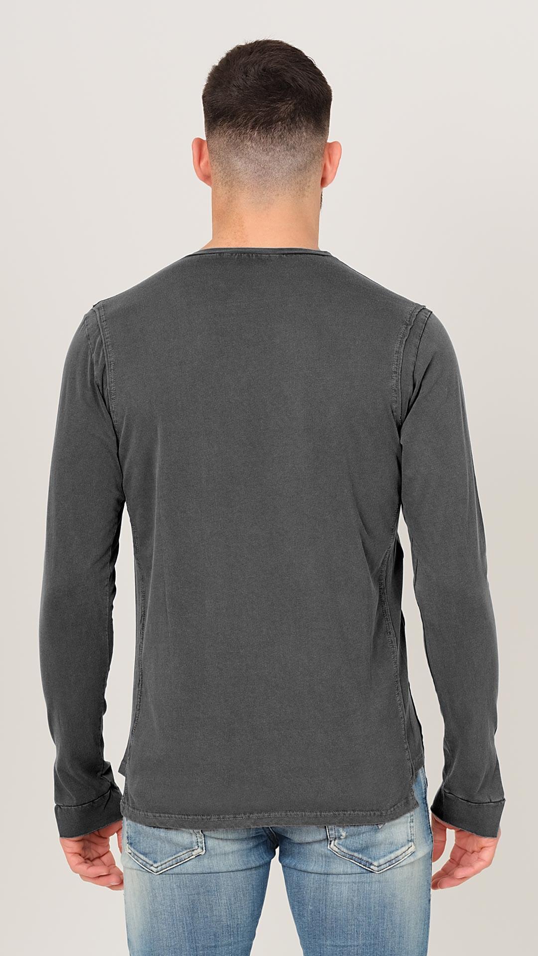 Wanderer T-Shirt, Back View, in Dark Grey
