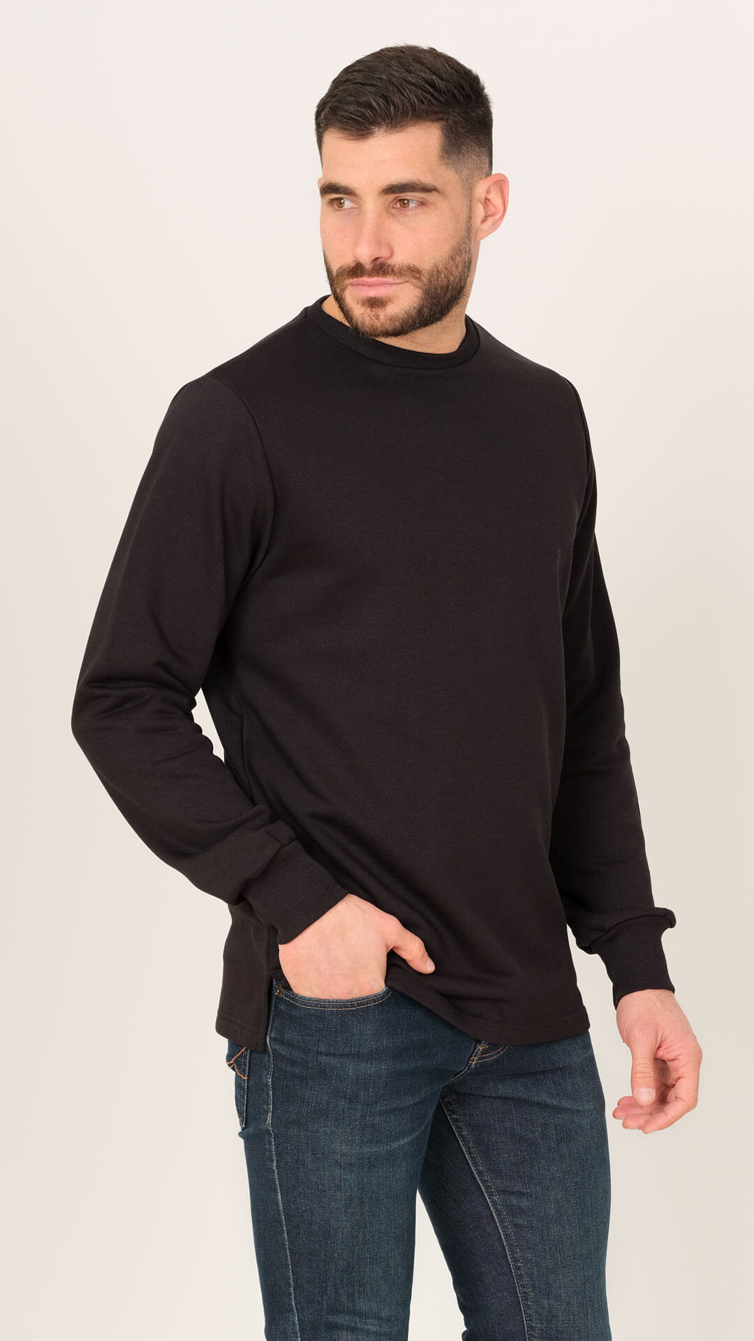Mitchell Sweatshirt with Side Split, Front View