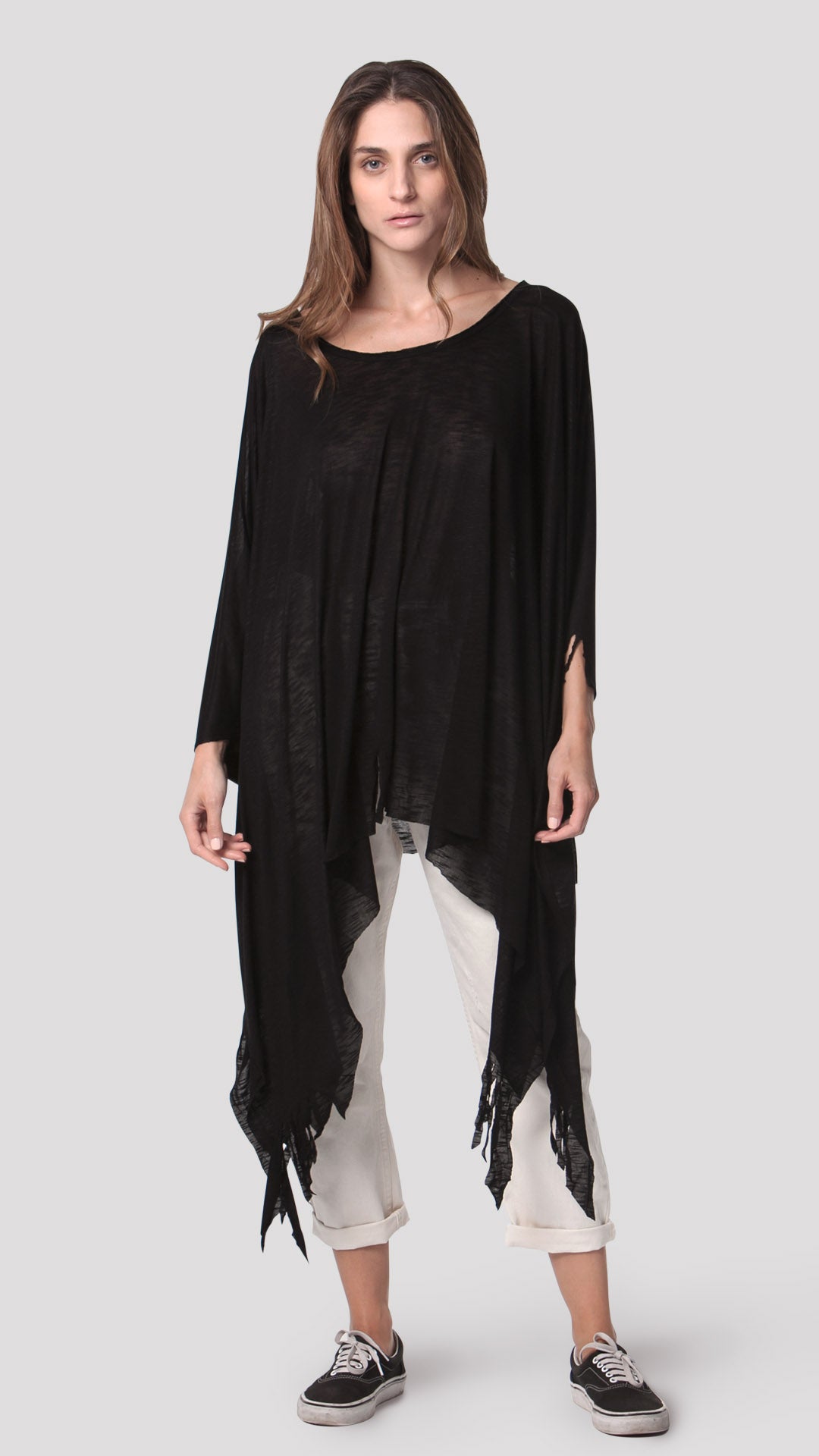 Arachne asymmetrical viscose top Greek fashion ROUTE 67 ATHENS