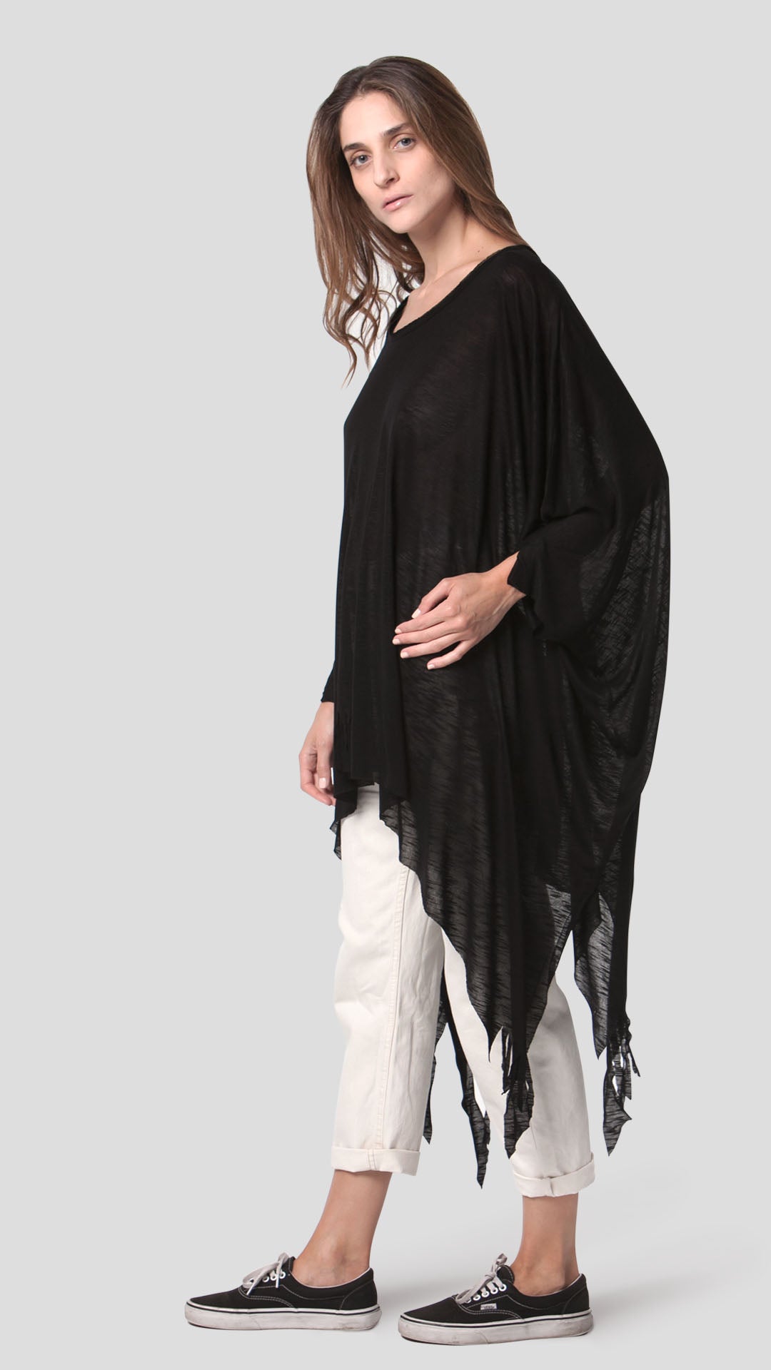 Arachne asymmetrical viscose top Greek fashion ROUTE 67 ATHENS