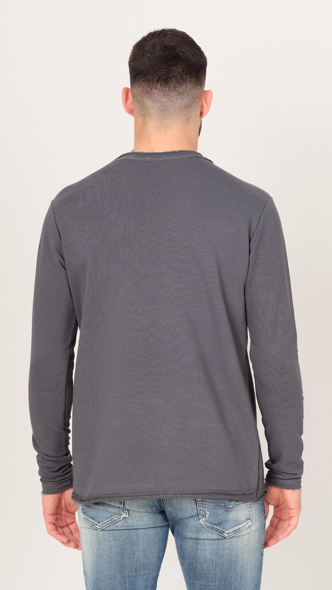 Casper Sweatshirt, Back View in Lavender Grey