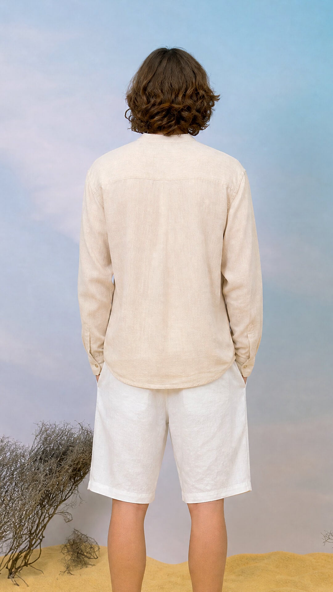 DS Linen-Cotton Henley Shirt