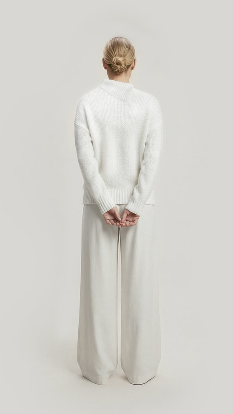 Women's Knitted Foldover Collar