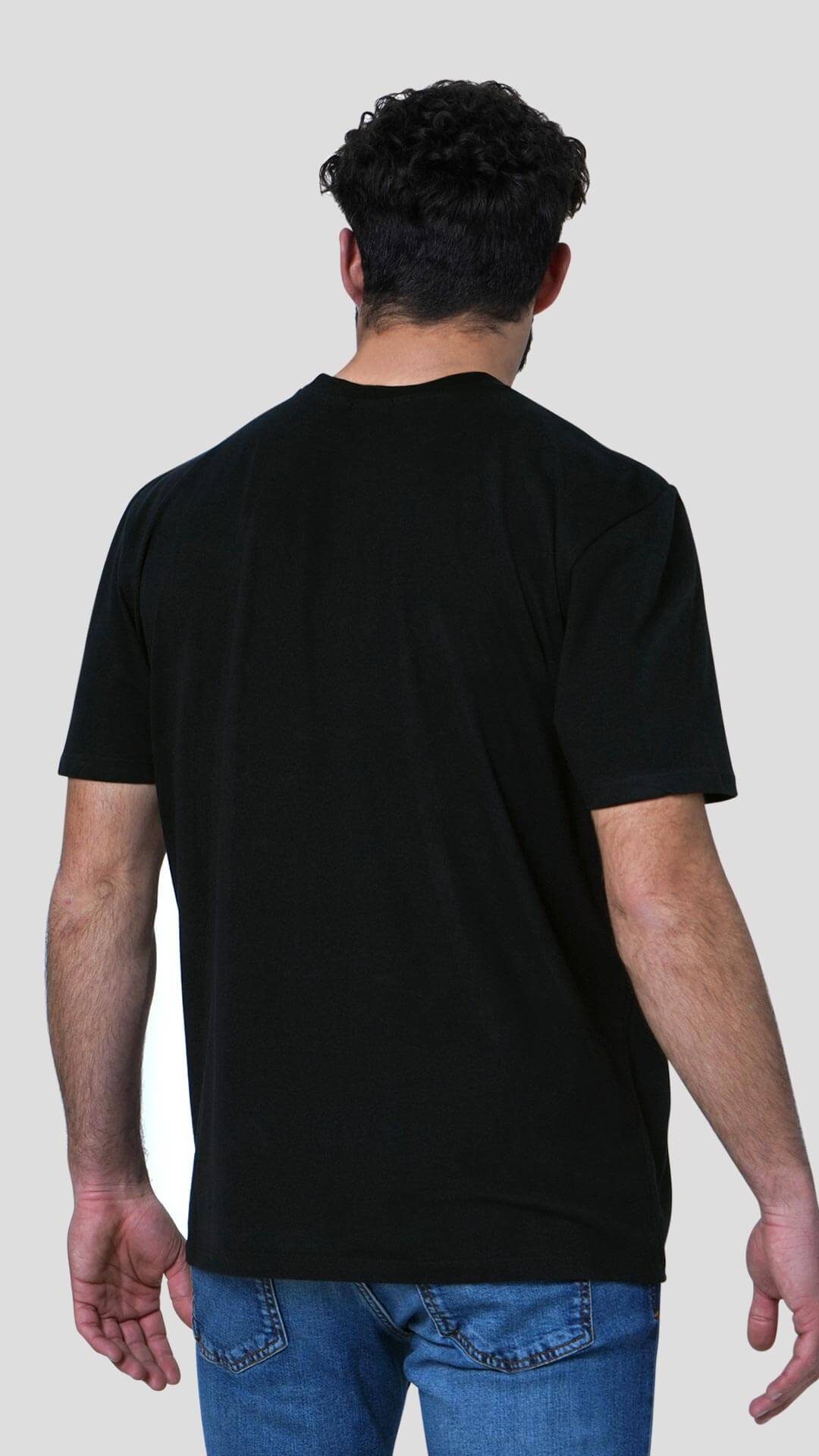 Coffee T-Shirt in Black, Back View