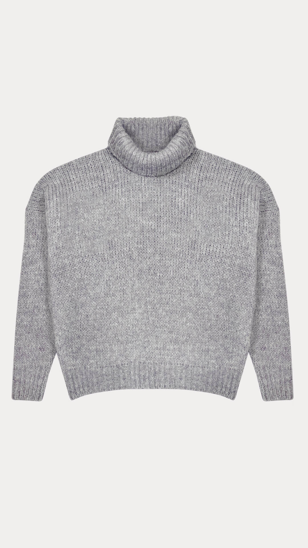 Chionia Turtleneck Jumper, Front View, in Dark Blue